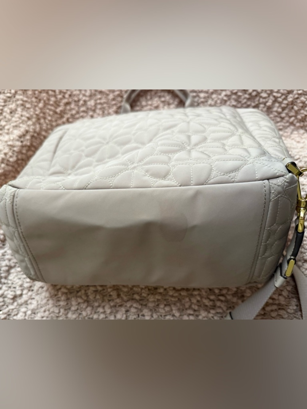 Kate Spade Greige Quilted Backpack - Picture 10 of 15